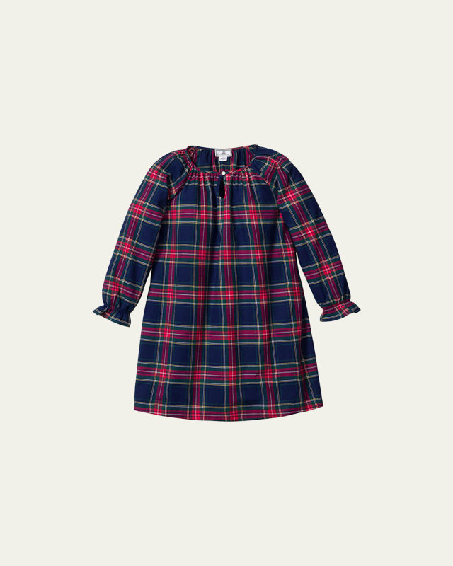 Girl's Delphine Windsor Tartan Plaid Nightgown, Size 6M-14